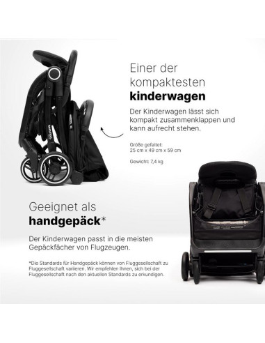 Kinderwagen S1 Plus Schwarz