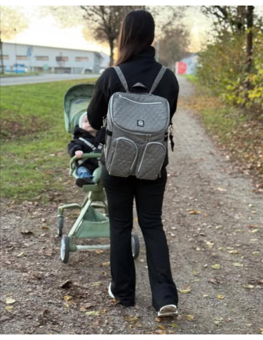 Wickelrucksack 2 in 1 Grey Melange
