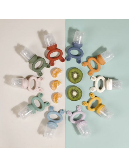 Freeze-N-Feed Fruchtsauger und Eiswürfelform Mini Set - Kupferrot