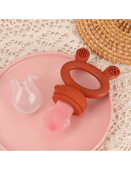 Freeze-N-Feed Fruchtsauger und Eiswürfelform Mini Set - Olivgrün