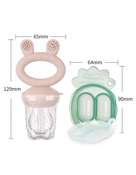 Freeze-N-Feed Fruchtsauger und Eiswürfelform Mini Set - Olivgrün