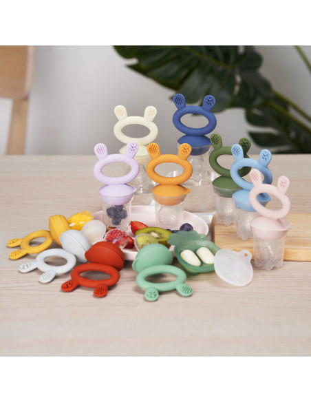 Freeze-N-Feed Fruchtsauger und Eiswürfelform Mini Set - Olivgrün