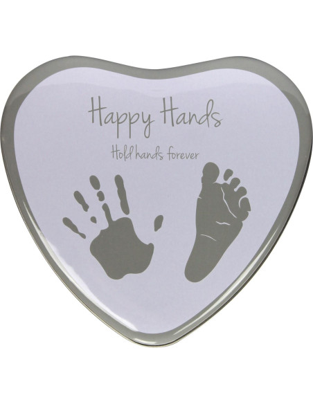 Happy Hands 2D Heart shape silver white