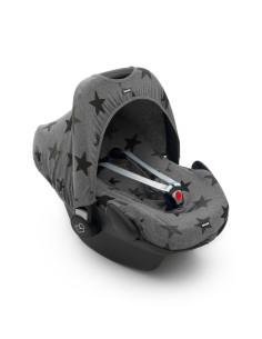 Sonnenverdeck für Babyschalen Graue Sterne