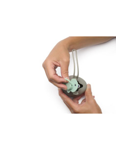 Silicone Pacifier Case Grey Star 2